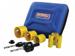 Faithfull Universal Varipitch Holesaw Electricians Kit 9 Piece 16-51mm £49.99